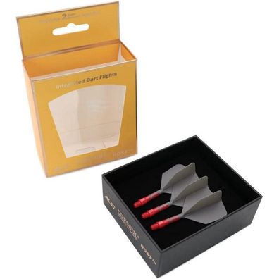 Cuesoul ROST T19 Integrierter Dartschaft und Flights, Grau/Rot, Größe S