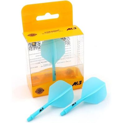 Cuesoul ROST Integrierte Dartschäfte & Flights, Blau, Größe M, 3er-Set