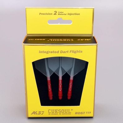 Cuesoul ROST T19 Integrierter Dartschaft & Flights, Big Wing Shape, 3er-Set