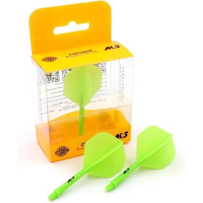 Cuesoul ROST Integrierte Dartschäfte & Flights, Grün, Standard Form, Größe M