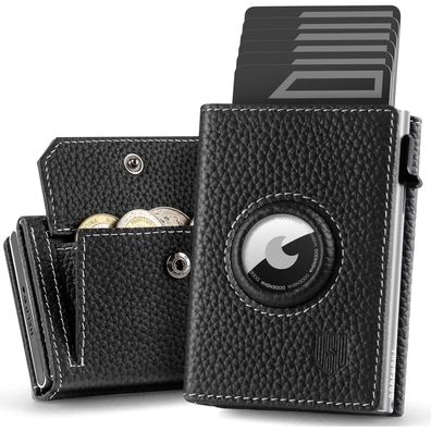 Dodensha Pebble Airtag Wallet mit XL Münzfach, MagSnap Smart Wallet, Kartenetui