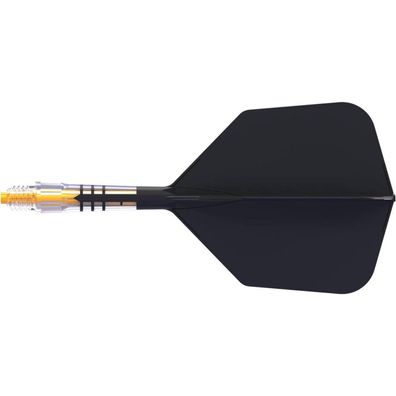 Cuesoul ROST T19 Carbon Dartschaft & Flight, Big Wing, Schwarz/Gelb, Gr. 1