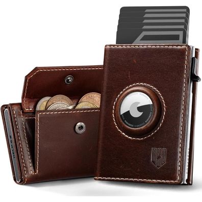 Dodensha Airtag Wallet mit XL Münzfach | MagSnap Kartenetui Herren | Smart