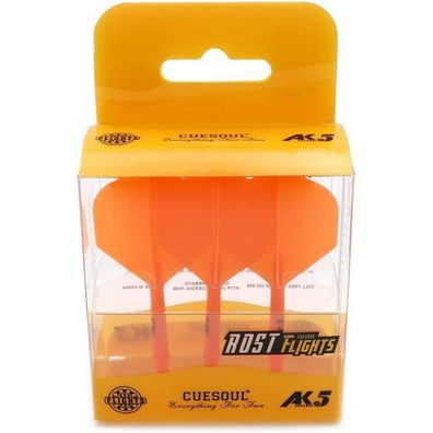 Cuesoul ROST Integrierte Dartschäfte & Flights, Standard Orange L, 3er-Set