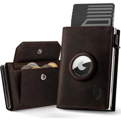 Dodensha Airtag Wallet Herren mit XL Münzfach | MagSnap Kartenetui für 10