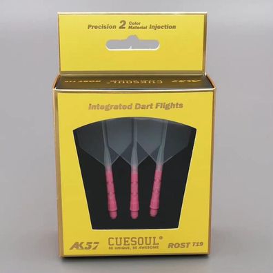 Cuesoul ROST T19 Integrierter Dartschaft und Flights, Big Wing Shape, 3er-Set