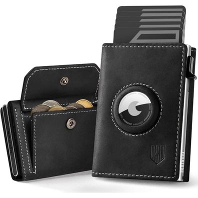 Dodensha Airtag Wallet Herren mit XL Münzfach, MagSnap Kartenetui, Smart Wallet