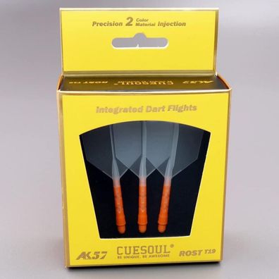 Cuesoul ROST T19 Integrierter Dartschaft und Flights, Big Wing Shape, 3er-Set