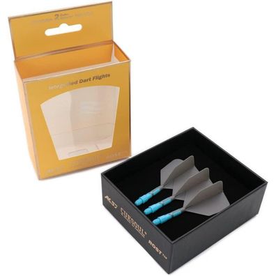 Cuesoul ROST T19 Integrierter Dartschaft & Flights, Big Wing Shape, Grau/Blau