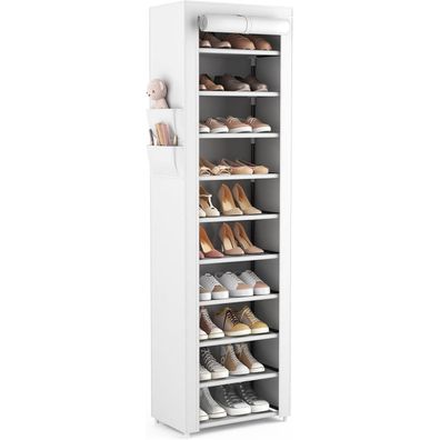 Vicye Schuhregal mit 11 Ebenen, schmal und hoch, für 20-22 Paar Schuhe, mit