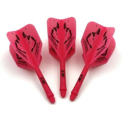 Cuesoul ROST Integrierte Dartschäfte & Flights, Rot, Größe M, 3er-Set