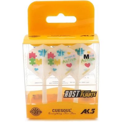 Cuesoul ROST Integrierte Dartschäfte & Flights, personalisiert, Weißes Puzzle