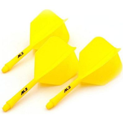 Cuesoul ROST Integrierte Dartschäfte & Flights, Gelb, Größe L, 3er-Set