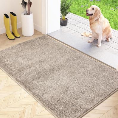 Fcsdetail Schmutzfangmatte Innen 80x120 cm, rutschfest, maschinenwaschbar, beige