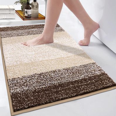 Enyhom Super Weiche Mikrofaser Badematte, Hochflor, rutschfest
