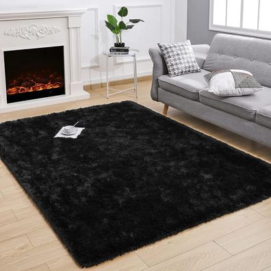 Rohatim Hochflor Shaggy Teppich Super weich, flauschig für Wohnzimmer
