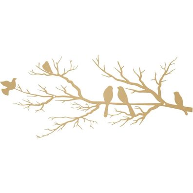 ESTART Wanddekoration mit Vögeln aus Metall, lebendige Vögel auf Ast, für
