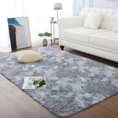 Choshome Hochflor Teppich Grau Langflor Shaggy 200x290cm - Modern, Flauschig