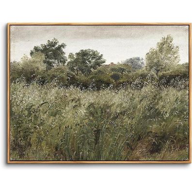 hyidecorart Vintage Leinwandbild mit Holzrahmen 50x75 cm - Natur Grün