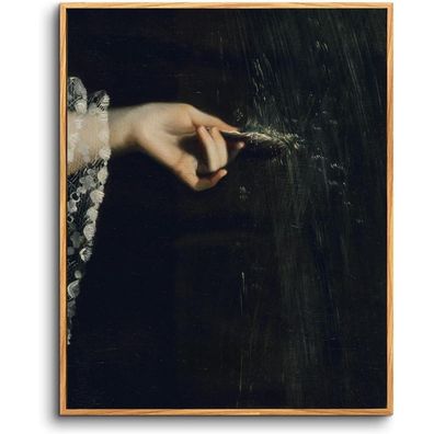 hyidecorart Vintage Porträt Leinwandbild mit Holzrahmen, 30x40 cm, Dark