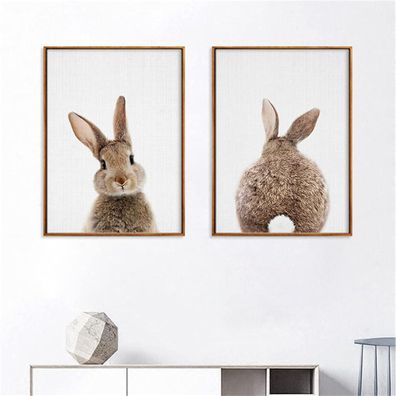 Trayosin 2er Set Premium Kaninchen Poster für Kinderzimmer, Babyzimmer Deko
