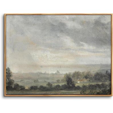 hyidecorart Vintage Leinwandbild mit Holzrahmen, 50x75 cm, Natur Landschaft