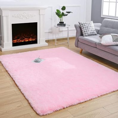 Rohatim Hochflor Teppich Super weich Shaggy Teppich Flauschiger Soft Area Rug
