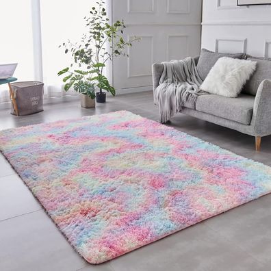 Rohatim Hochflor Teppich Wohnzimmer Super weich Shaggy Teppich Flauschiger Soft