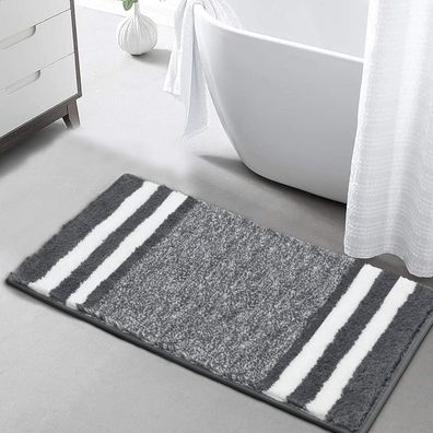 Pauwer Mikrofaser Badematte 60x120 cm, Flauschig, Wasserabsorbierend, Waschbar