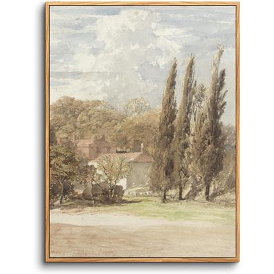 hyidecorart Vintage Leinwand Bild mit Holzrahmen 20x25 cm - Kensington Gardens