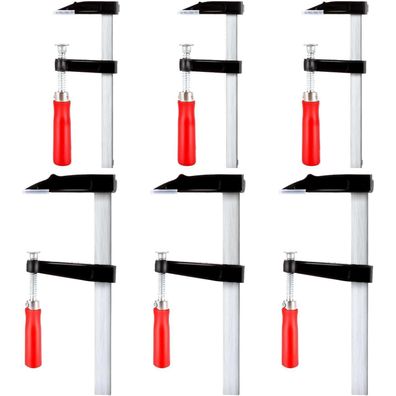 Gbachoose 6er Set Schraubzwingen 50x150mm & 80x300mm für präzises Fixieren in