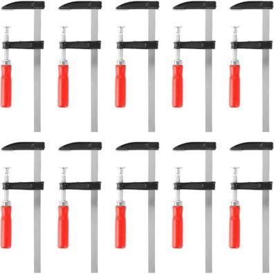 ZOFUN 10 Stück Schraubzwingen Set 50x200 mm, Profi Schraub-Zwinge mit