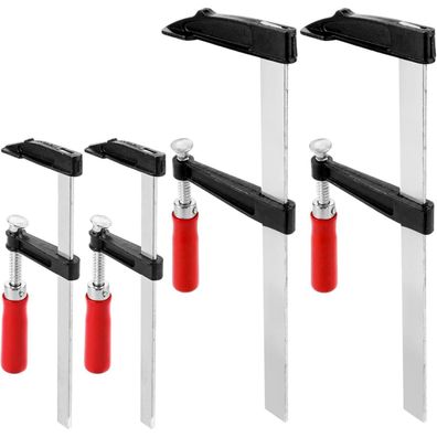 ZOFUN 4er Set Schraubzwingen, 300mm/200mm Spannweite, 80mm/50mm Maultiefe