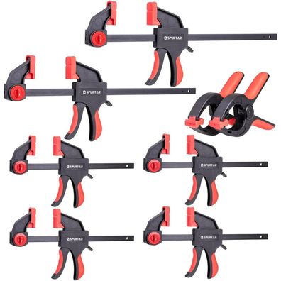 Spurtar 8 Stück Einhandzwingen Set 150mm & 300mm (6" & 12") für