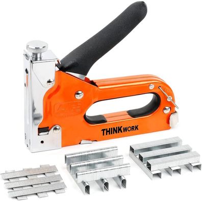 Thinkwork Handtacker Set - 3-in-1 Tackerpistole mit 900 Klammern für Holz