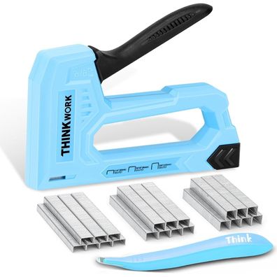 Thinkwork Handtacker Set mit 1600 JT21-Klammern (6mm, 8mm, 10mm) und