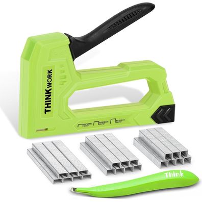 Thinkwork Handtacker Set mit 1600 JT21-Klammern (6mm, 8mm, 10mm) und