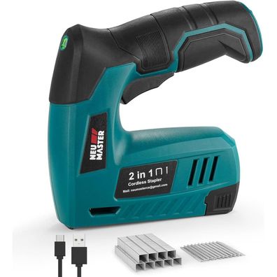 NEU MASTER Akku Tacker 2-in-1, 4V Elektrotacker mit Ladekabel, 1000 Klammern
