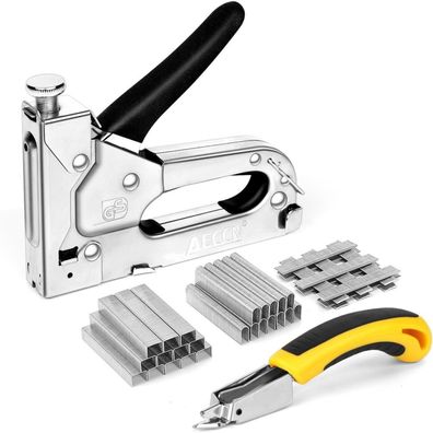 AECCN Handtacker Set - 3-in-1 Tackerpistole für Holz, Stoff, Möbel, Dachpappe