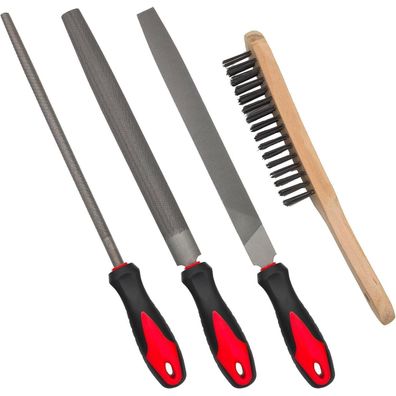 Vastools Metallfeile 3-teilig, 250mm Profi-Set aus T12-Stahl für Metall, Holz