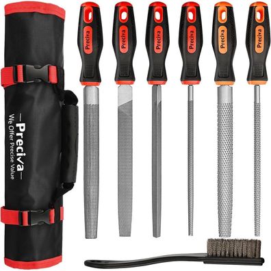 Preciva 6-teiliges Feilen Set für Metall und Holz mit Aufbewahrungstasche