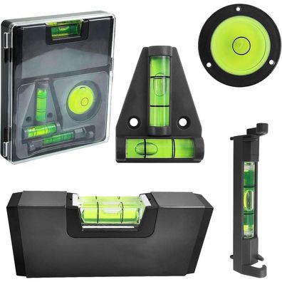 4er Set Libelle Wasserwaage Magnetisch - Kompakt, präzise und stabil für