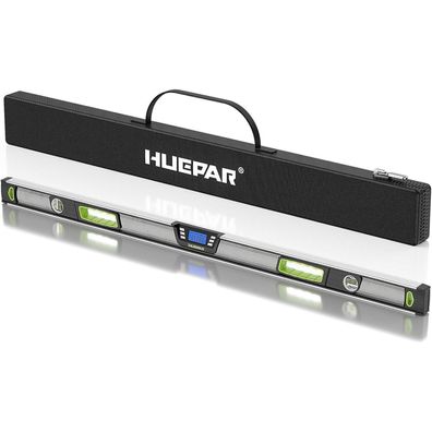 Huepar DL48 Digitale Wasserwaage 120cm mit 0,1° Präzision, Magnetfuß und