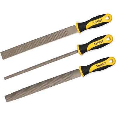 TARIST Holzfeilen Set 3tlg, 200mm - Profi Holzraspel für Holz und Kunststoff