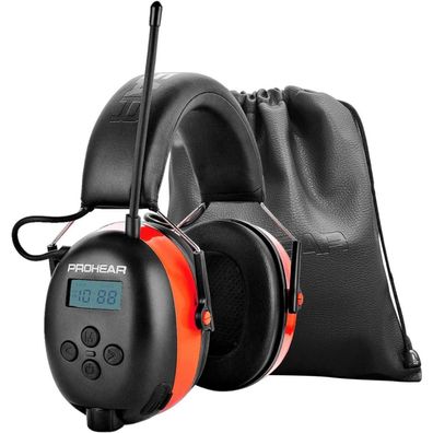 Prohear 033 Gehörschutz mit Radio und Bluetooth 5.4, SNR 31dB, Orange