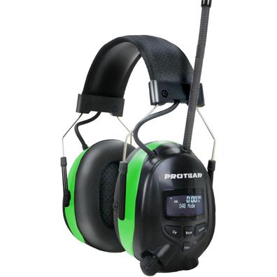 Protear Gehörschutz mit Bluetooth 5.3 und DAB+/FM Radio, wiederaufladbar, SNR