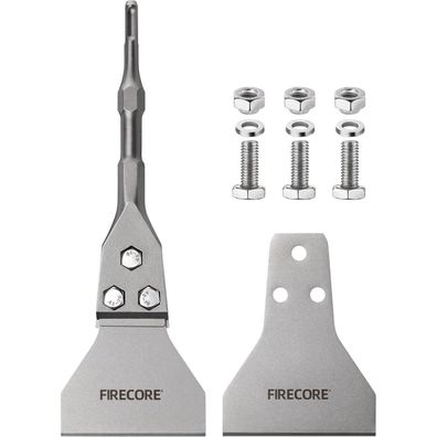 Firecore SDS Plus Bodenschaber-Set 300mm x 100mm - Inklusive Ersatzspatel für