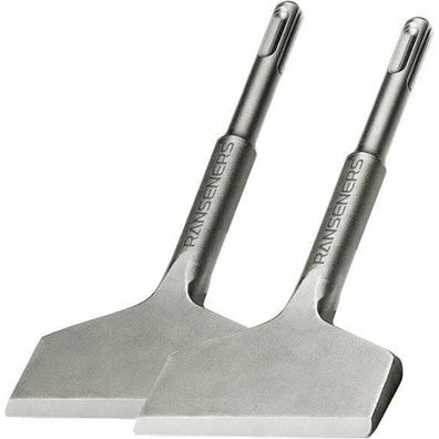 Ranseners SDS-plus Fliesenmeißel Spatmeißel 2er Set, 165 x 75mm, 15°