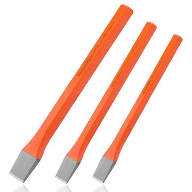 ValueMax 3-teiliges Maurermeißel-Set Cr-V Flachkaltmeißel (10, 12, 16 mm) für