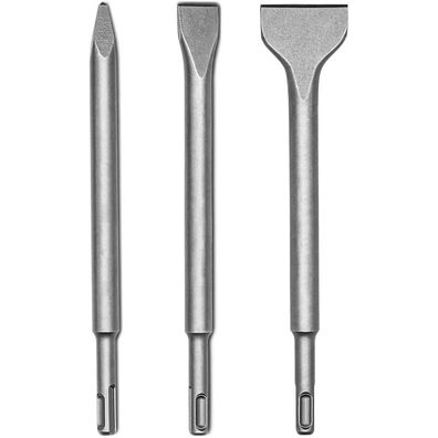 Nucraft SDS Plus Meißel-Set, 3-teilig, für Fliesen, Mauerwerk, Beton